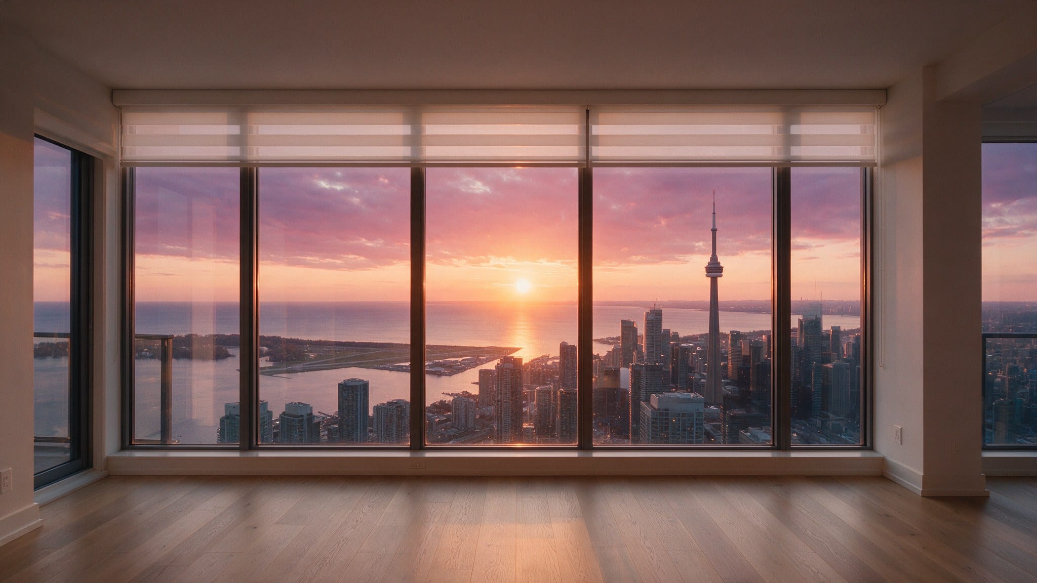 A quiet Toronto window at dusk